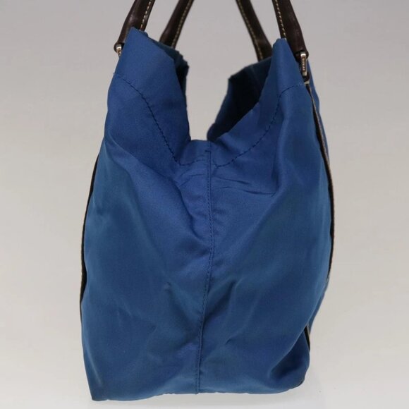 PRADA Hand Bag Nylon Blue - Picture 3 of 15